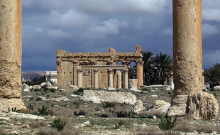 Le temple de Baalshamin dans la cité antique de Palmyre, en Syrie, photographié le 14 mars 2014.