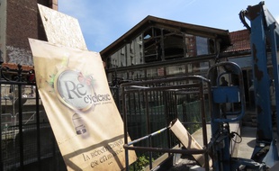 Paris, le 11 juin 2014, la recyclerie, une ancienne gare de la petite ceinture, reconvertie en espace de loisirs, de jardinage et de bricolage ouvre ses portes samedi 14 juin 2014.