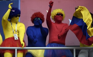 Des supporteurs colombiens pendant Colombie-Japon