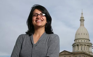 Rashida Tlaib, première élue musulmane à intégrer le Congrès américain.
