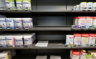 Rayon de laits infantiles après le retrait de produits Lactalis. 11 décembre 2017.