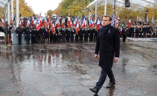 Emmanuel Macron lors des cérémonies de commémoration du centaine de l'armistice de 1918. (archives)