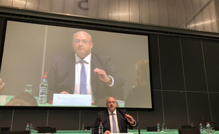 Le président de la métropole de Lille, Damien Castelain, le jour de sa réélection en juillet 2020.