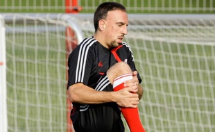 Le footballeur français du Bayern Munich, Franck Ribéry, lors d'un entraînement le 29 septembre 2009 à Munich.