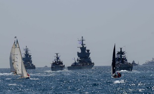 Des navires militaires israéliens, le 19 avril 2018.