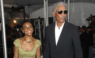 Morgan Freeman et sa petite-fille E’Dena Hines à l'avant-première de «The Dark Knight» en 2008 à New York.