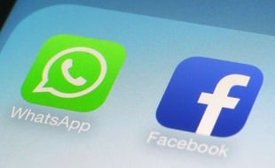 Les apps WhatsApp et Facebook sur un smartphone.