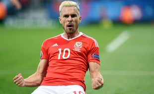 Le Gallois Aaron Ramsey lors du match de l'Euro 2016 Russie - pays de Galles, le 20 juin 2016.
