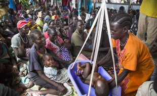 Un centre d'accueil et de soins pour les enfants à Panthau au Soudan du Sud, le 31 mai 2017.