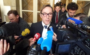Maître Tricaud, l'un des avocats des familles des victimes, à l'issue de l'audience ce mardi devant la cour d'appel de Rennes.