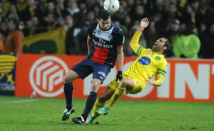 Le milieu de terrain du PSG Thiago Motta, le 4 février 2014, à Nantes.