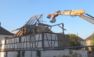 Destruction de la maison Greder à Geudertheim le 30 septembre 2020.