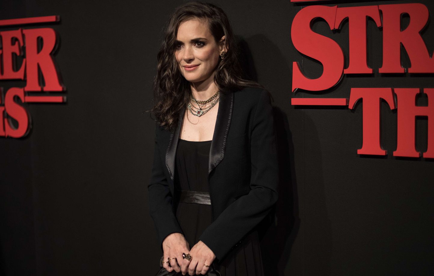 Winona Ryder à la première de «Stranger Things» à Los Angeles le 11 juillet 2016.