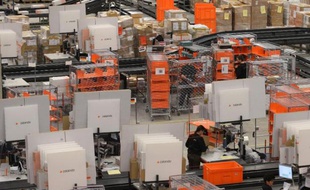 Un entrepôt de Zalando à Erfurt, dans l'Est de l'Allemagne, le 12 décembre 2012
