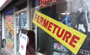 La devanture de la boutique ce mardi