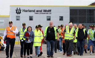 Les employés du chantier naval