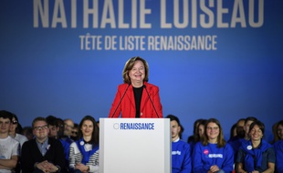 Nathalie Loiseau, tête de liste LREM pour les élections européennes, le 6 mai à Caen, lors d'un meeting.