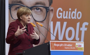La chancelière allemande Angela Merkel le 12 mars 2016