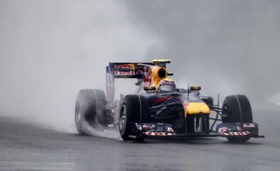 Le pilote de F1 Mark Webber en Australie, lors d'un Grand Prix le 9 octobre 2010.