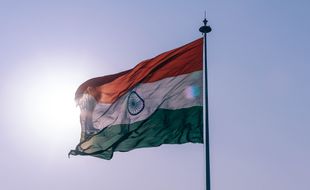 Le drapeau de l'Inde.
