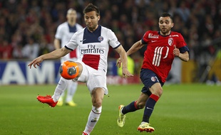 Le lillois Marvin Martin a été expulsé après une faute sur le parisien Yohan Cabaye lors du match Losc - Psg.