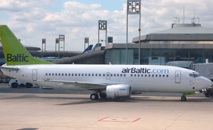 Illustration d'un avion de la compagnie Air Baltic
