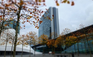 Le centre de conférence du Kirchberg, siège du Conseil de l'Union Européenne, à Strasbourg, le 5 novembre 2014.