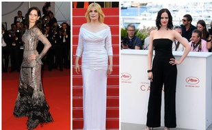 Eva Green en Alexander McQueen, Emmanuelle Seigner en Alexandre Vauthier et Eva Green en Stella McCartney le 27 mai à Cannes.