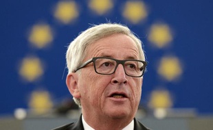 Le président de la Commission européenne Jean-Claude Juncker au Parlement européen de Strasbourg, le 9 septembre 2015