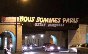 Capture d'écran de la banderole des ultra marseillais