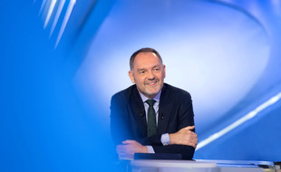 Stéphane Guy, sur le plateau du Canal Football Club, du temps où il figurait dans l'effectif de Canal+.