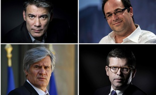 Olivier Faure, Emmanuel Maurel, Stephane Le Foll, Luc Carvounas. AFP PHOTO