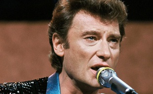 Johnny Hallyday en concert au Zénith de Paris en octobre 1984