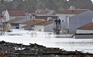 La Faute-sur-Mer sous les eaux en février 2010 à la suite de la tempête Xynthia
