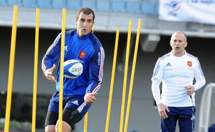 Yoann Maestri lors d'un entraînements avec les Bleus, le 20 novembre à Marcoussis.