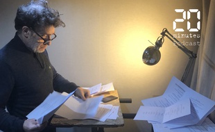 Thierry Frémont, acteur et comédien, lors de l'enregistrement de l'épisode