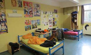 Une chambre de l'internat du lycée André-Malraux à Montereau-Fault-Yonne, en Seine-Et-Marne (77).