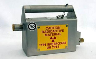 Photographie diffusée le 16 avril 2015 par le gouvernement mexicain d'un modèle de conteneur chargé de matériel radioactif comme celui qui été volé dans l'Etat de Tabasco