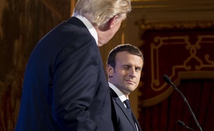 Emmanuel Macron et Donald Trump le 13 juillet 2017 à l'Elysée à Paris.