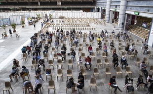 Le centre de vaccination de Nice, le 14 mai 2021.