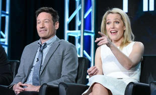David Duchovny et Gillian Anderson, le 15 janvier 2016, à Pasadena, en Californie.
