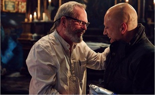 Terry Gilliam et Christoph Waltz sur le plateau de Zero Theorem