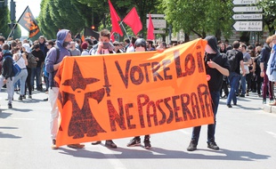 Illustration d'une manifestation contre la loi Travail, ici le 26 mai 2016 à Rennes.