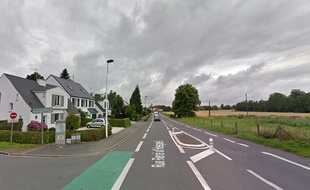 La rue René d'Hespel à Bondues, dans le Nord.