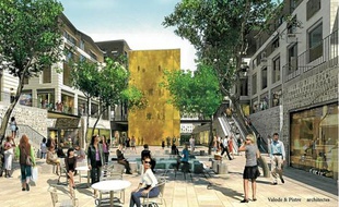 Image du projet de nouveau quartier « Promenade Sainte-Catherine », en plein coeur du centre de Bordeaux.