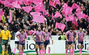 Les joueurs du Stade Français après avoir marqué un essai face à Toulouse, le 8 janvier 2011
