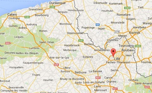 Google map de Lomme, près de Lille.