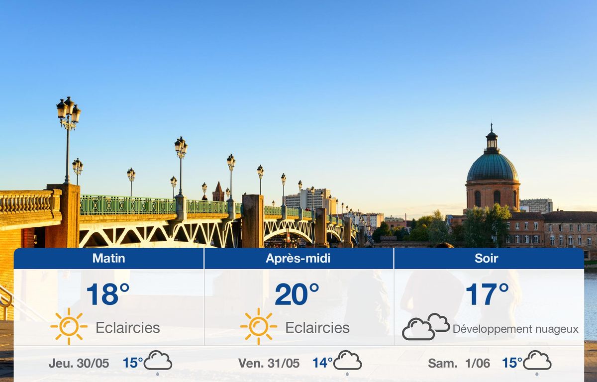 Météo Toulouse: prévisions du mercredi 29 mai 2024