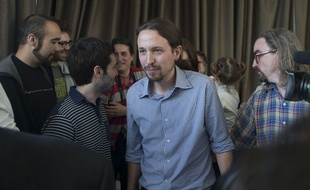 Pablo Iglesias, le leader du parti Podemos, à Madrid, en Espagne, le 30 mai 2014.