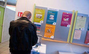 Un bureau du Pôle emploi à Bordeaux.